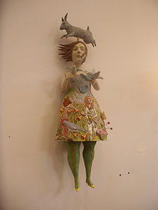 kathy One of the rich works in Kathy Ruttenberg's studio