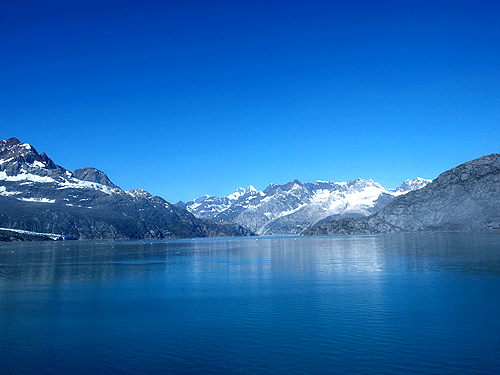 Glacier Bay moments after the curtain of mist had lifted.